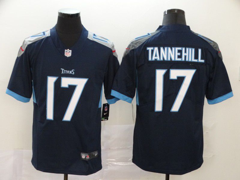 Men Tennessee Titans 17 Tannehill Blue New Nike Vapor Untouchable Limited NFL Jersey